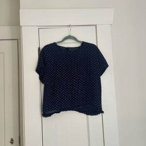 vintage sheer Polka Dot Women's Top